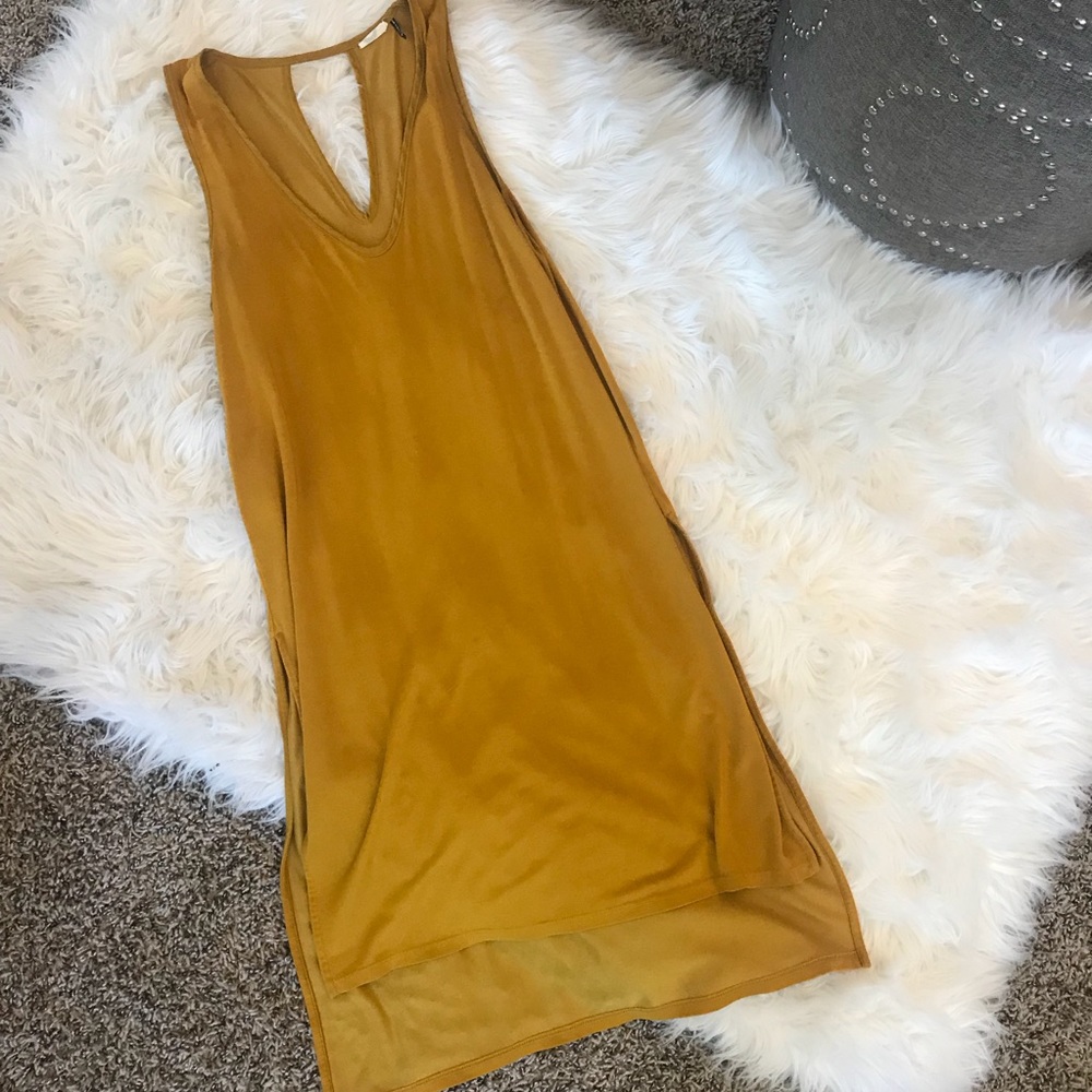 Anthropologie Gold High Low Tunic